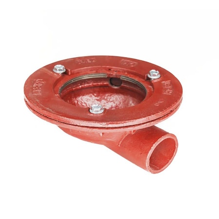 Infinity Drain Clamp Down Drain Cast Iron, Side Outlet No Trap 4 in Throat, 2 in Outlet CDIQ_42